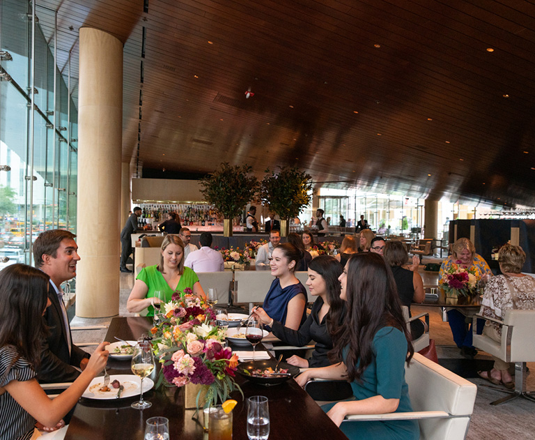 Group dining at Lincoln Ristorante in NYC