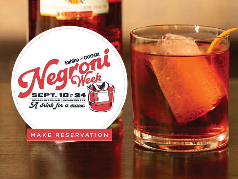 Negroni Week from September 18 to 24, A drink for a cause | Make Reservation